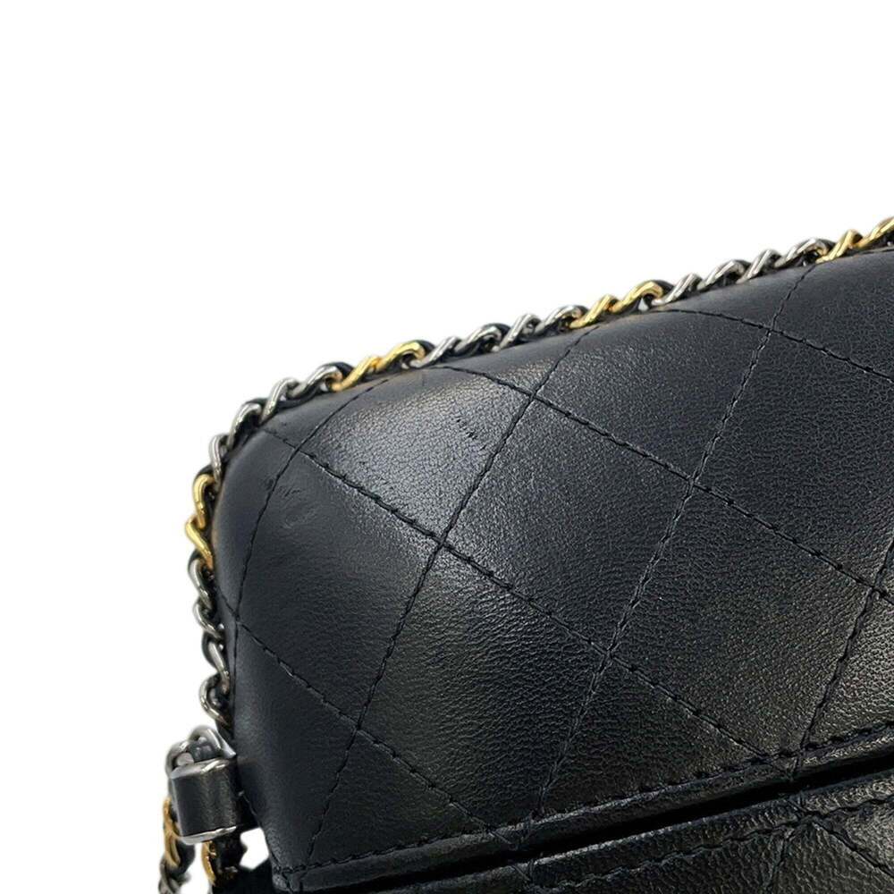 CHANEL Black Lambskin Leather Logo Wallet - Picture 10 of 14